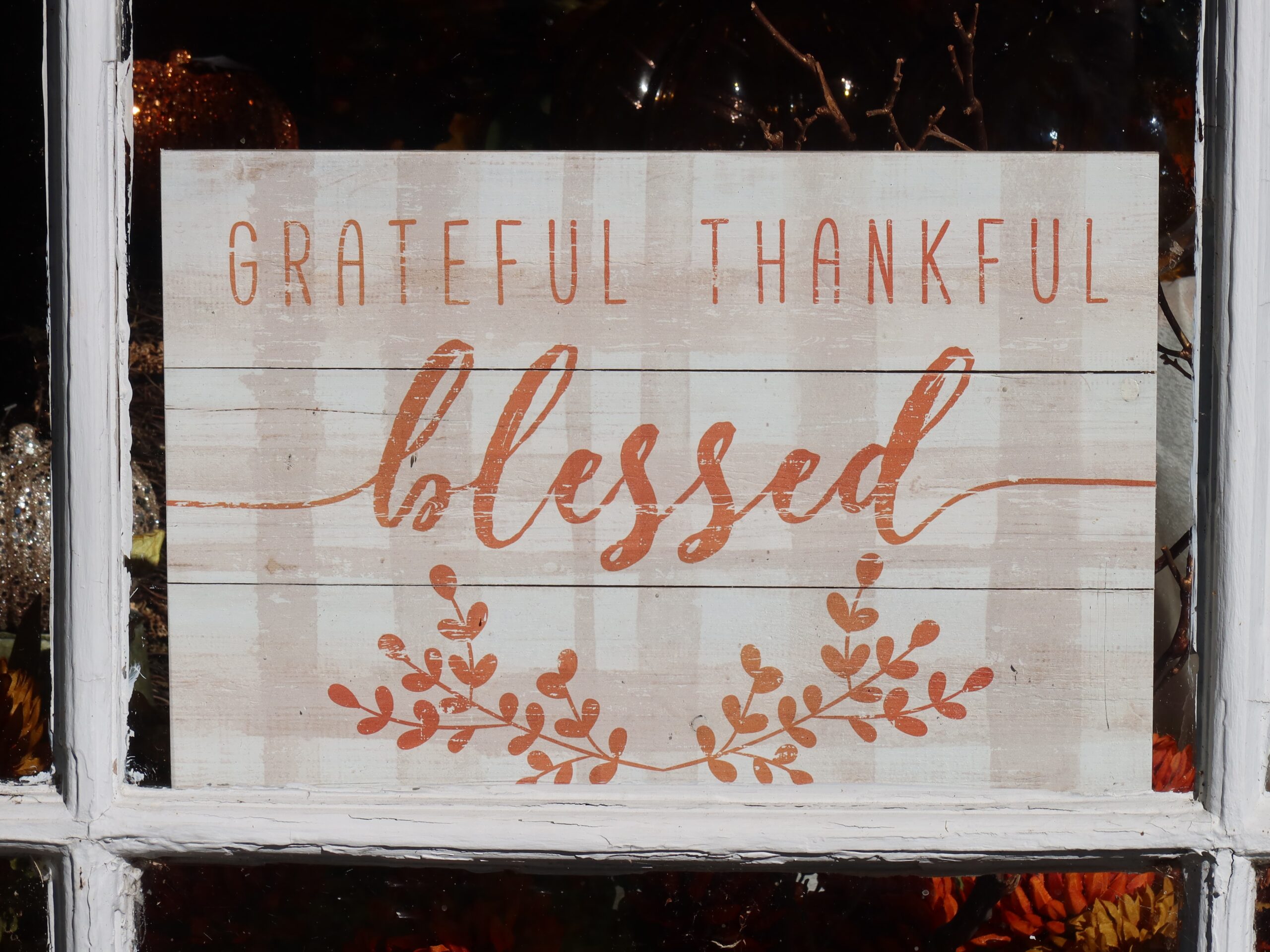 Grateful thankful blessed sign