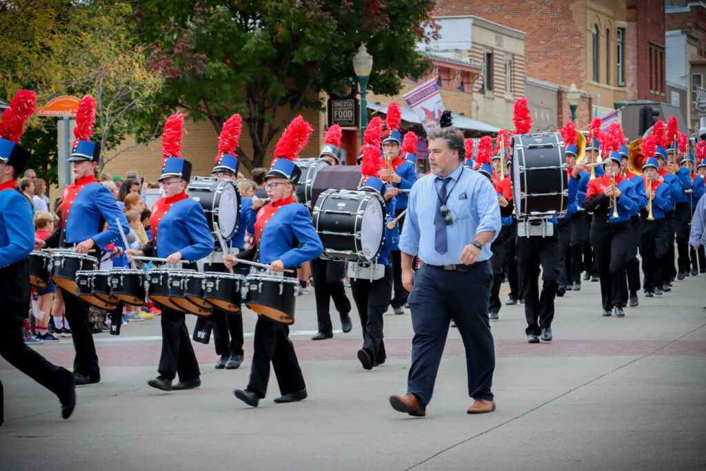Marching Band in the homecoming parade