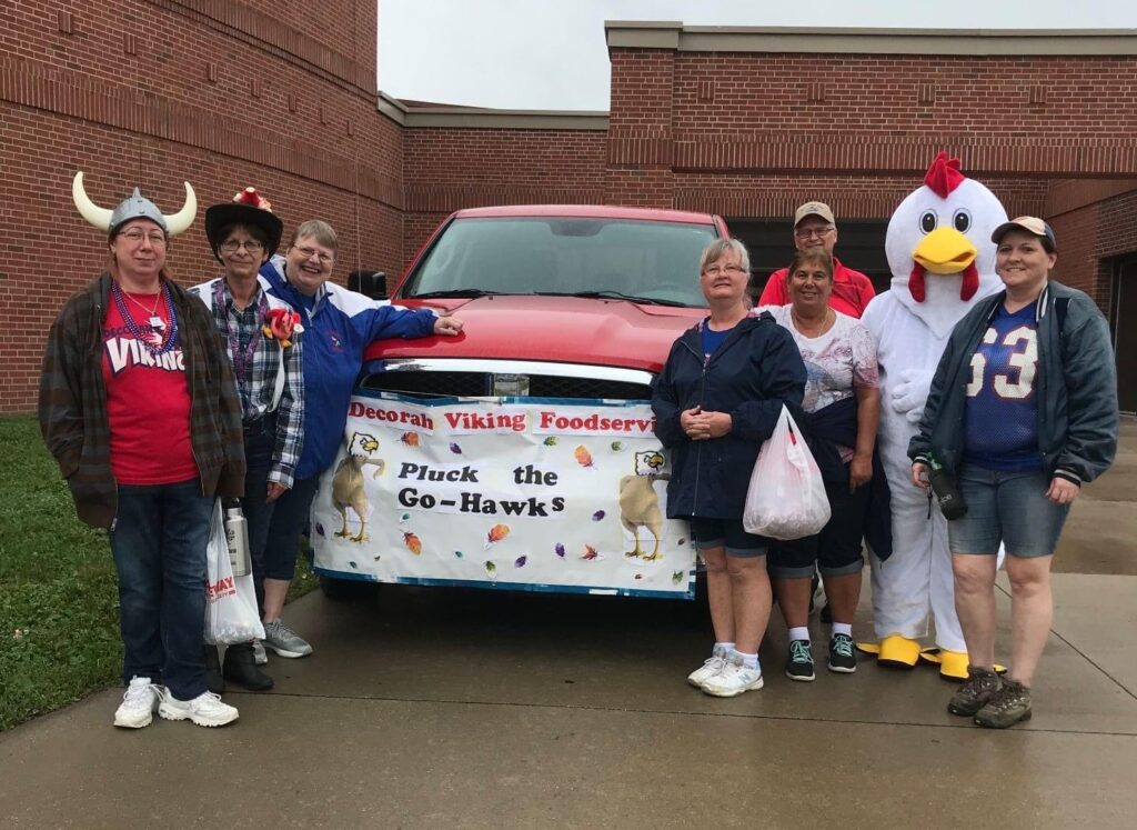 Nutrition services homecoming parade entry