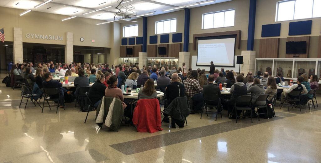 Staff take part in equity training with West Wind Education Policy