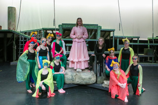 Students in fall musical costumes