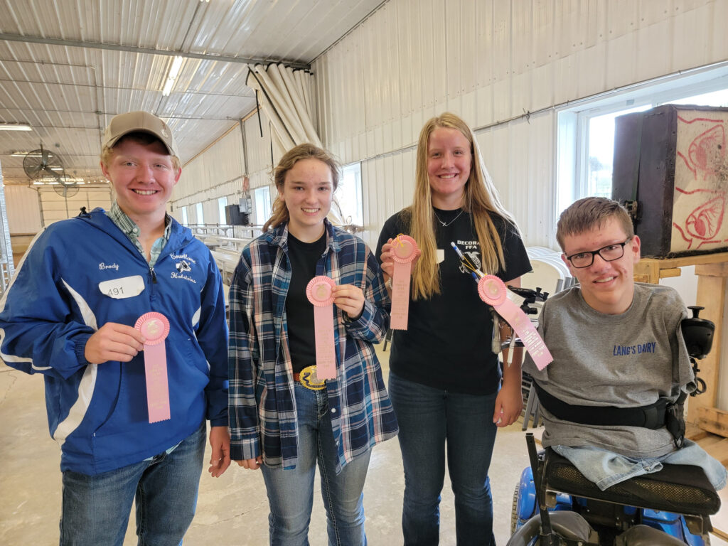 9.17.21 State Dairy Cattle Team 4th place at state Courtney, Moen, Wemark, Lovstuen
