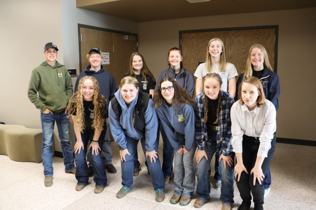 5.18.22 Decorah FFA Participants at District Agron Floriculture Food Science Nursery Landscape