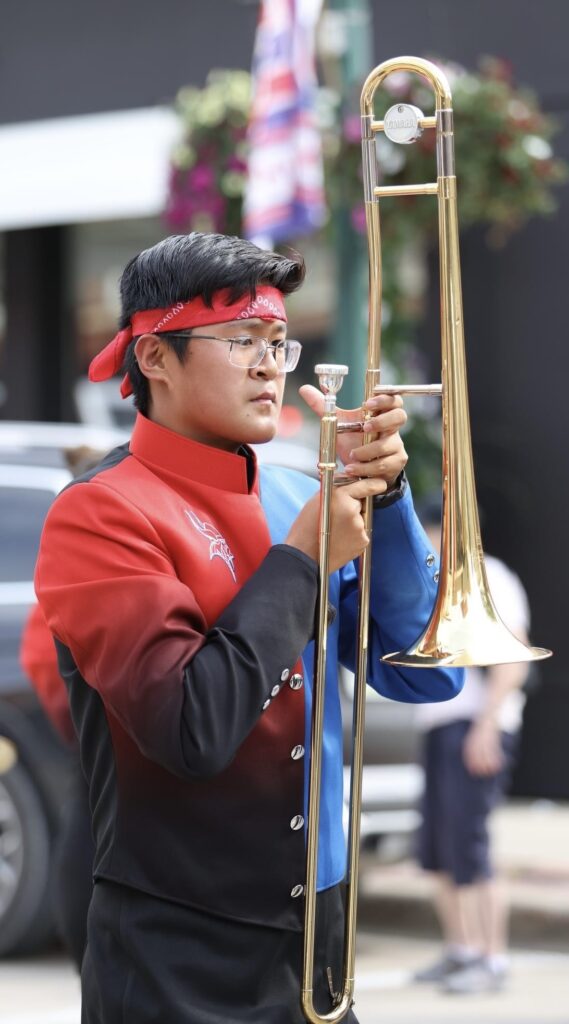 Marching band member