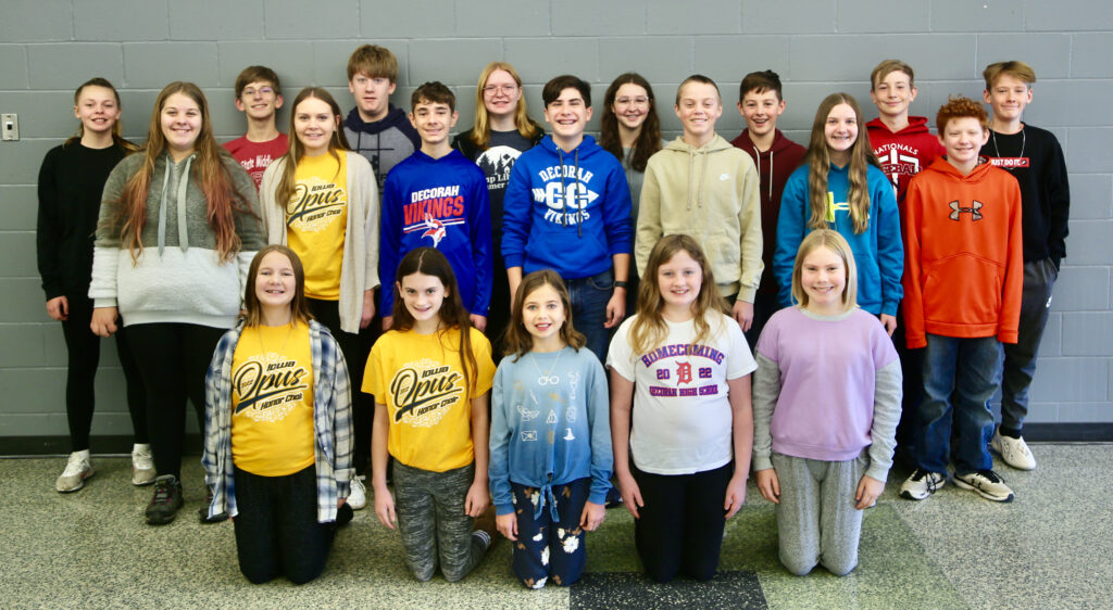 DMS and DHS students earn spots in Opus Honor Choir Festival Decorah